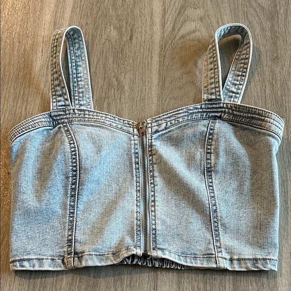Wild Fable Denim Zip-Front Tank Top - Picture 1 of 7